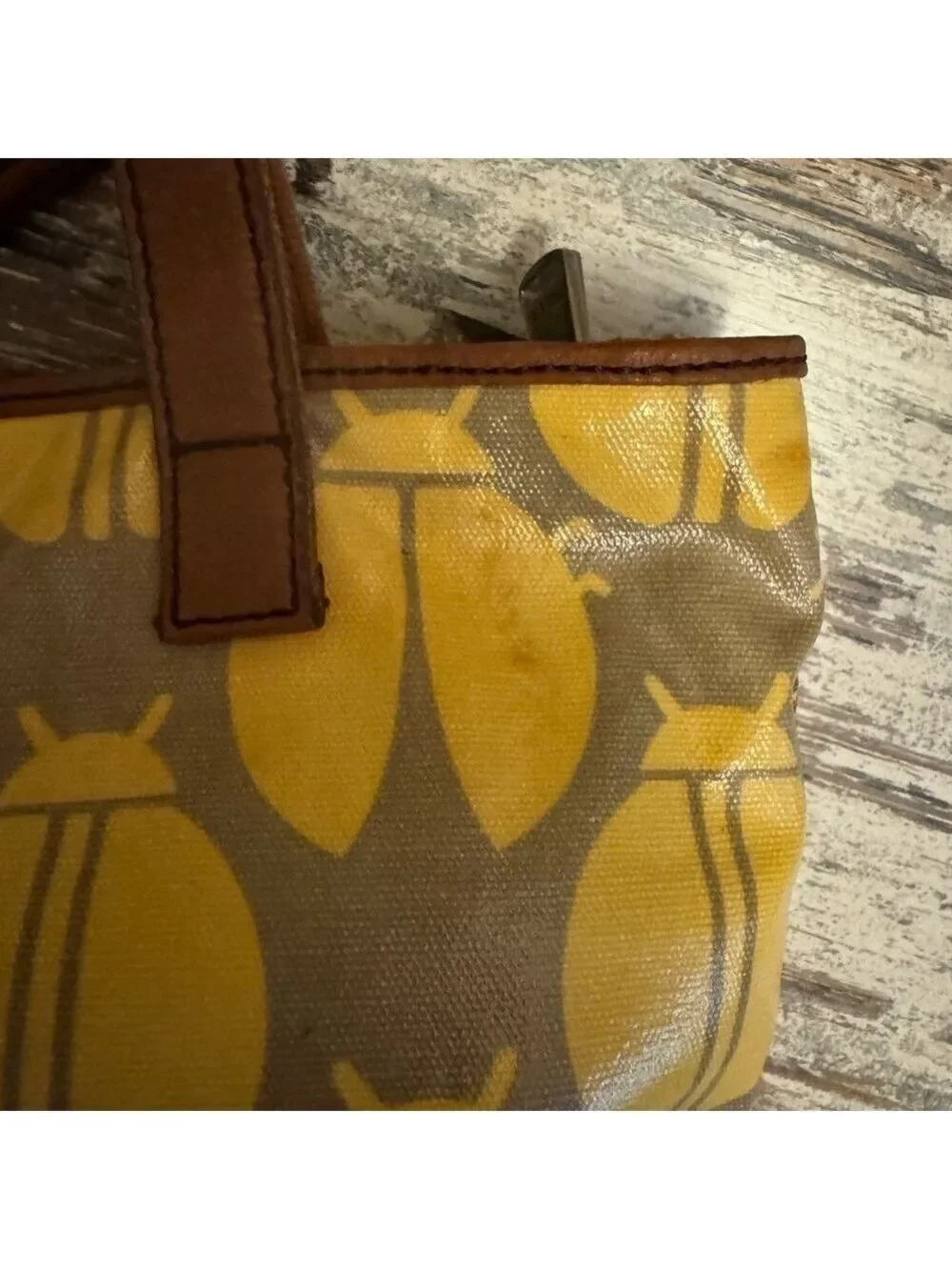 Fossil Key Per Set Tote Crossbody Bag and Wallet Ladybug